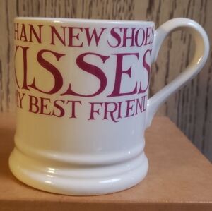 Emma Bridgewater 1/2 Pint Mug I LOVE YOU MORE THAN SHOES LOVE KISSES BEST FRIEND